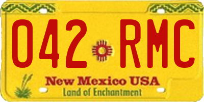 NM license plate 042RMC