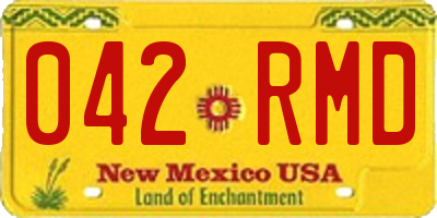 NM license plate 042RMD