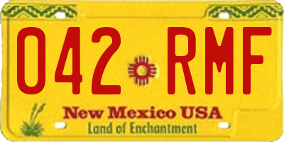 NM license plate 042RMF
