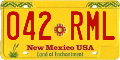 NM license plate 042RML