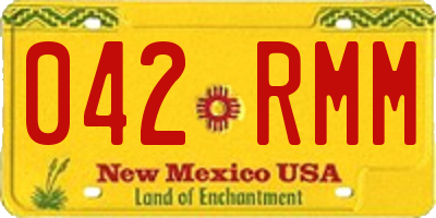 NM license plate 042RMM