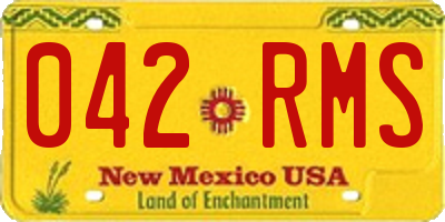 NM license plate 042RMS