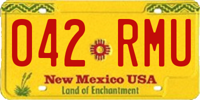 NM license plate 042RMU