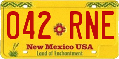 NM license plate 042RNE