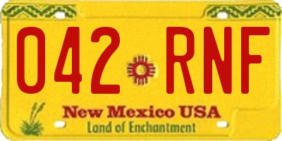 NM license plate 042RNF
