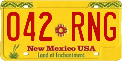 NM license plate 042RNG