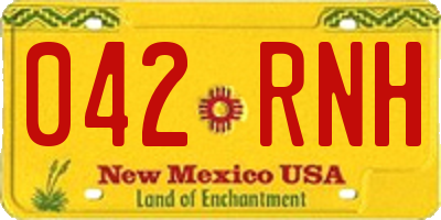 NM license plate 042RNH