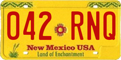 NM license plate 042RNQ