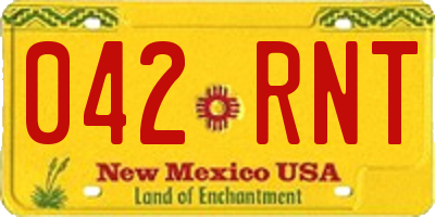 NM license plate 042RNT