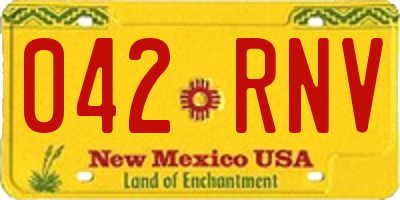 NM license plate 042RNV