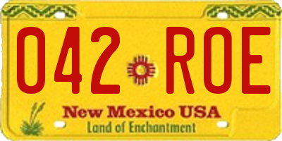 NM license plate 042ROE