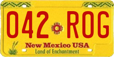 NM license plate 042ROG