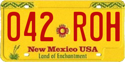 NM license plate 042ROH