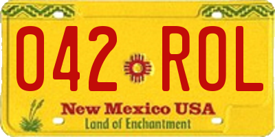 NM license plate 042ROL