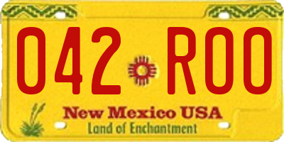 NM license plate 042ROO