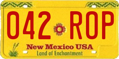 NM license plate 042ROP
