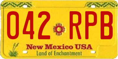 NM license plate 042RPB