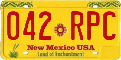 NM license plate 042RPC
