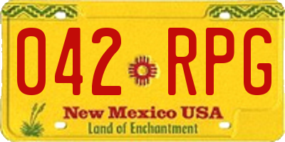 NM license plate 042RPG