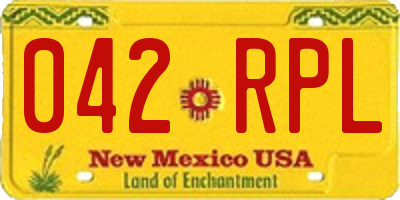 NM license plate 042RPL