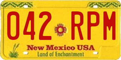 NM license plate 042RPM