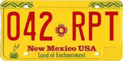 NM license plate 042RPT
