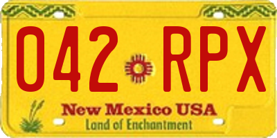 NM license plate 042RPX