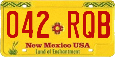 NM license plate 042RQB