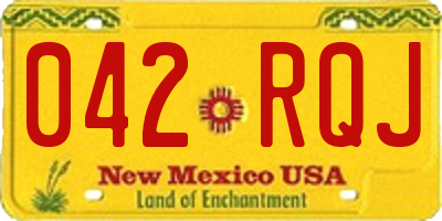 NM license plate 042RQJ