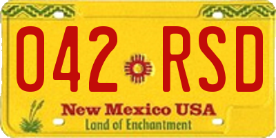 NM license plate 042RSD