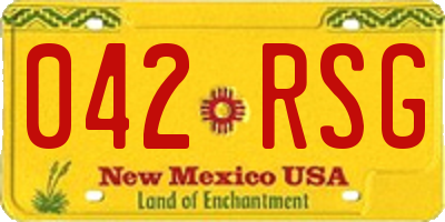 NM license plate 042RSG