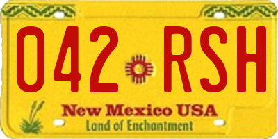 NM license plate 042RSH