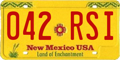 NM license plate 042RSI