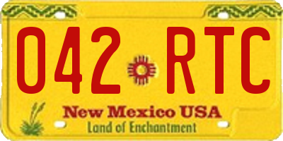 NM license plate 042RTC