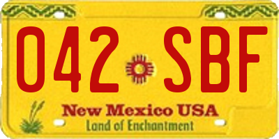 NM license plate 042SBF