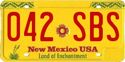 NM license plate 042SBS