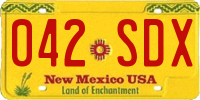 NM license plate 042SDX
