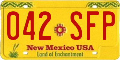 NM license plate 042SFP