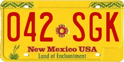 NM license plate 042SGK