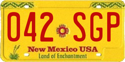 NM license plate 042SGP