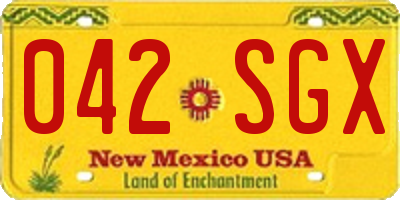 NM license plate 042SGX