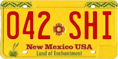 NM license plate 042SHI