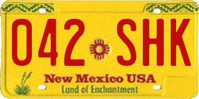 NM license plate 042SHK
