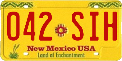 NM license plate 042SIH