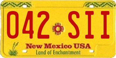NM license plate 042SII