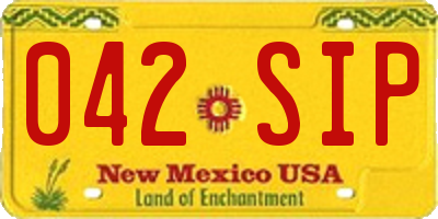 NM license plate 042SIP