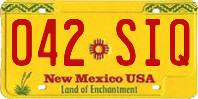 NM license plate 042SIQ