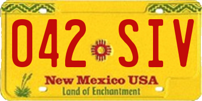 NM license plate 042SIV