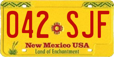 NM license plate 042SJF