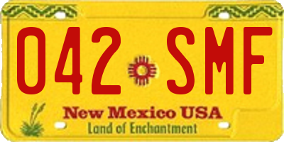 NM license plate 042SMF